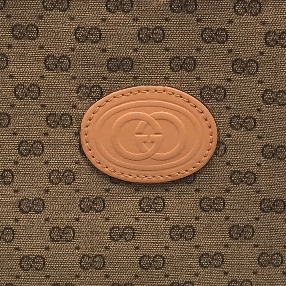 Gucci Brown Leather GG Unisex Toiletry Bag - Picture 9 of 16